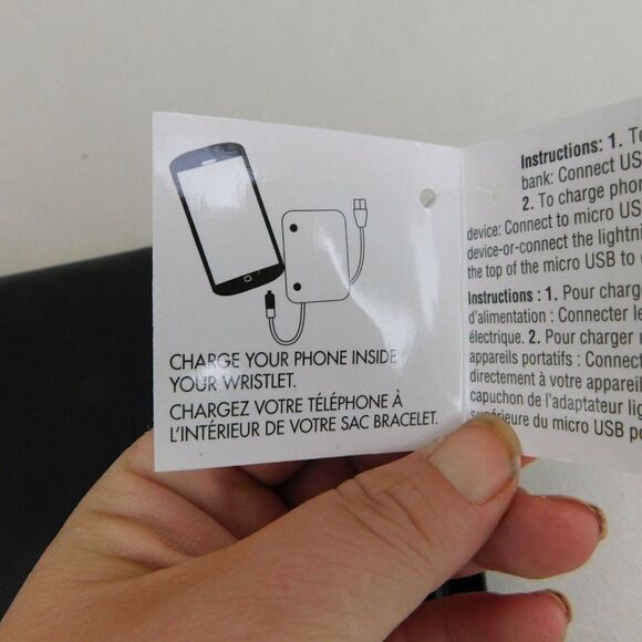 Smart Phone Charging Wristlet Wallet By Bead Landing - Black - Picture 5 of 11